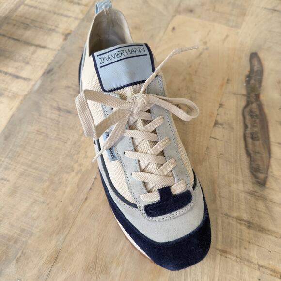 Zimmerman Retro Suede Sneakers Size 39 Low Top Women’s Footwear - Picture 1 of 7